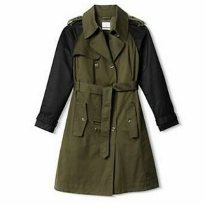 ALTUZARRA Trench Coat, Olive & Black, BNWT, XS